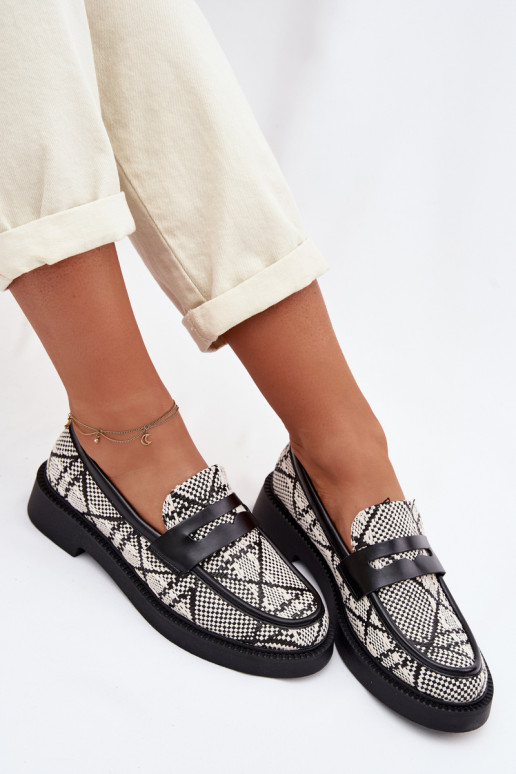 moteriški mokasinai Raštuotas juodos spalvos Barisa