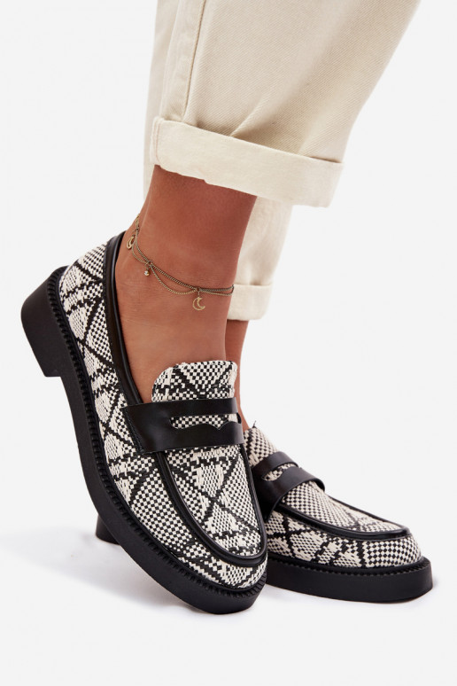 moteriški mokasinai Raštuotas juodos spalvos Barisa