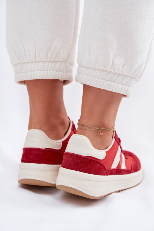 Sneakers modelio batai Moteriškas Big Star TT274158 raudonos spalvos