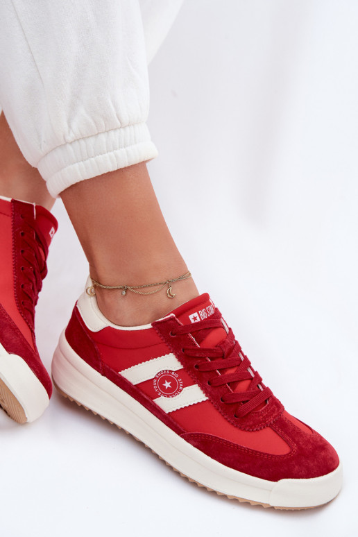 Sneakers modelio batai Moteriškas Big Star TT274158 raudonos spalvos