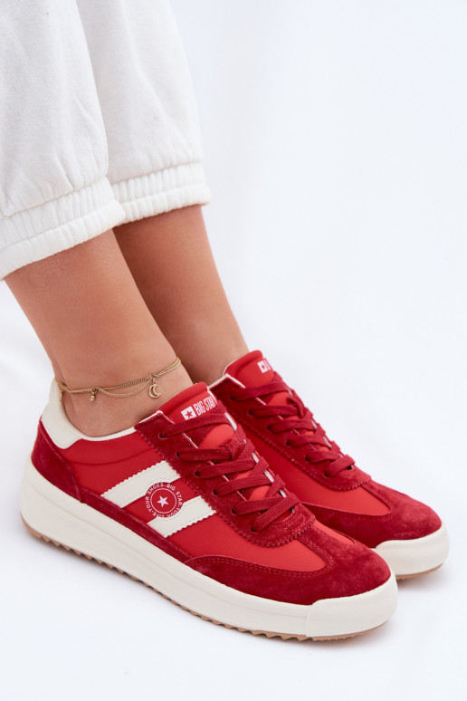 Sneakers modelio batai Moteriškas Big Star TT274158 raudonos spalvos