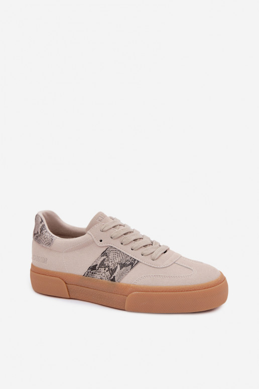 Sneakers modelio batai Moteriškas Ze INstaĮkami Gyvatės oda Big Star TT274299 pilkos spalvos