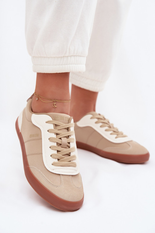 Sneakers modelio batai Moteriškas Big Star TT274420 smėlio spalvos