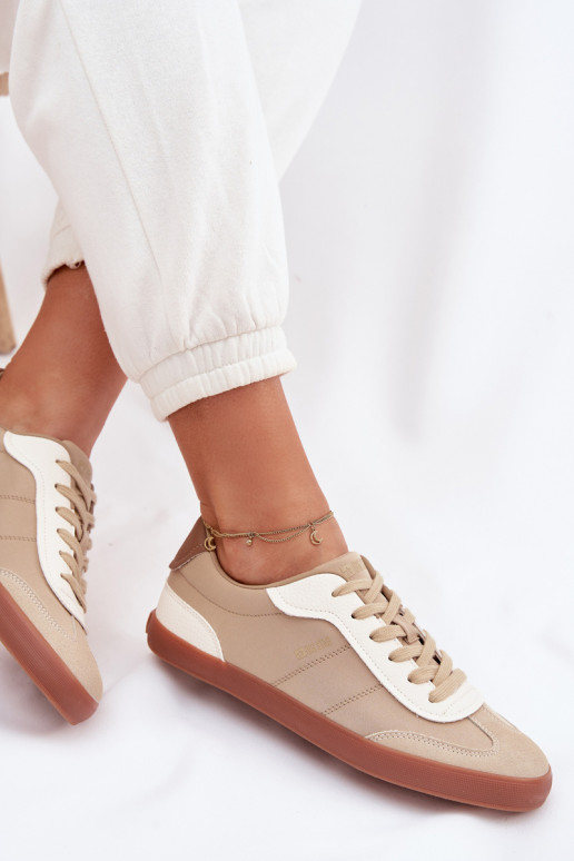 Sneakers modelio batai Moteriškas Big Star TT274420 smėlio spalvos