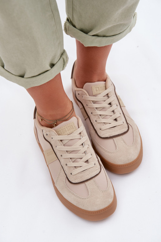 Sneakers modelio batai Moteriškas Big Star TT274174 smėlio spalvos