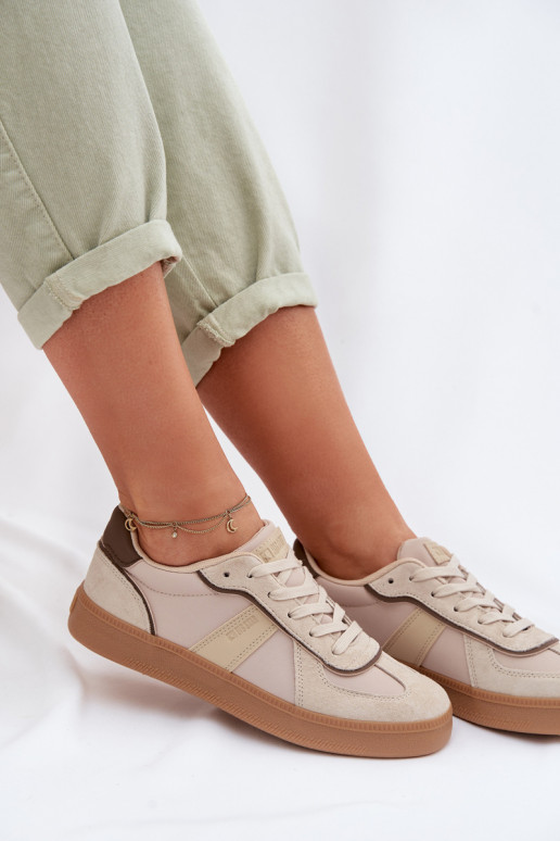 Sneakers modelio batai Moteriškas Big Star TT274174 smėlio spalvos