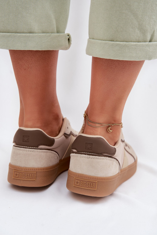 Sneakers modelio batai Moteriškas Big Star TT274174 smėlio spalvos