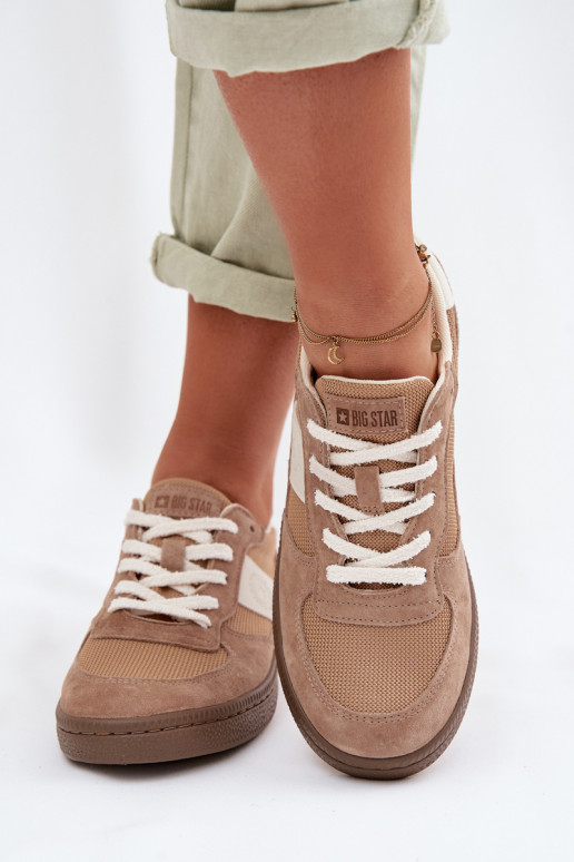 Sneakers modelio batai Moteriškas Big Star TT274177 dramblio kaulo spalvos