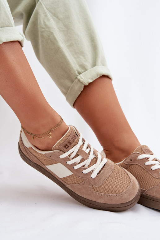 Sneakers modelio batai Moteriškas Big Star TT274177 dramblio kaulo spalvos