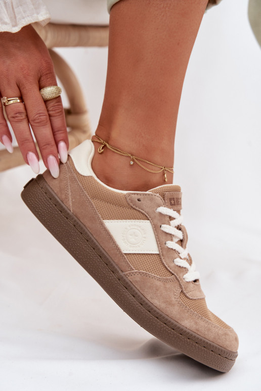 Sneakers modelio batai Moteriškas Big Star TT274177 dramblio kaulo spalvos