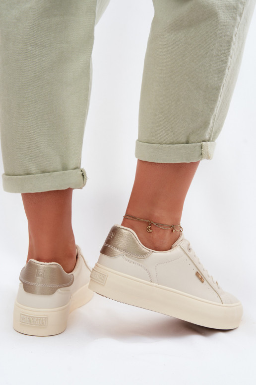 Sneakers modelio batai su platforma Big Star TT274806 smėlio spalvos