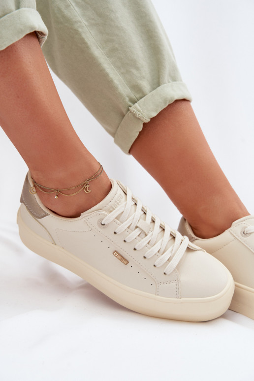 Sneakers modelio batai su platforma Big Star TT274806 smėlio spalvos