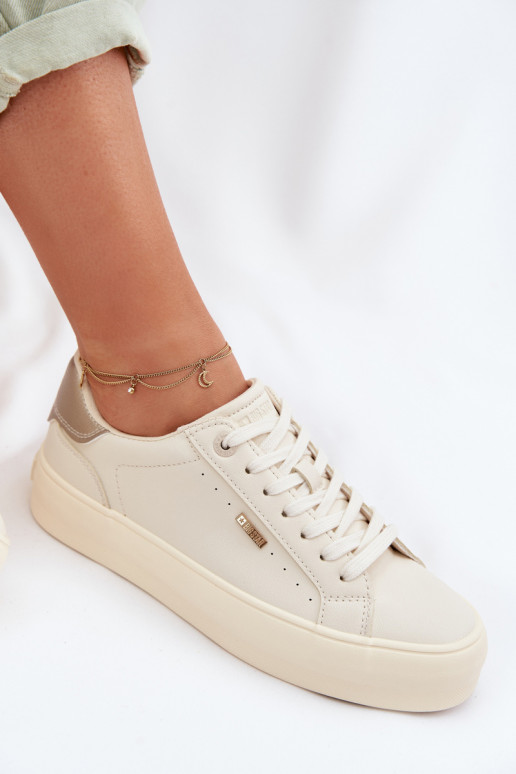 Sneakers modelio batai su platforma Big Star TT274806 smėlio spalvos