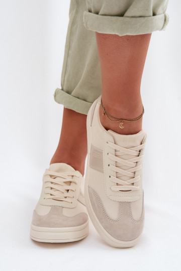 Sneakers modelio batai Moteriškas Big Star TT274155 smėlio spalvos