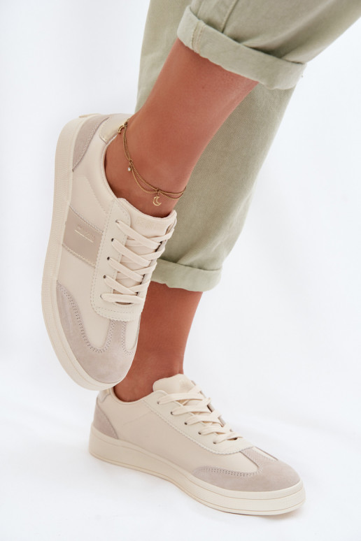 Sneakers modelio batai Moteriškas Big Star TT274155 smėlio spalvos