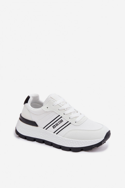 Sneakers modelio batai Moteriškas su platforma Big Star TT274882 Hi-Poly System baltos spalvos
