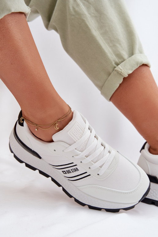 Sneakers modelio batai Moteriškas su platforma Big Star TT274882 Hi-Poly System baltos spalvos