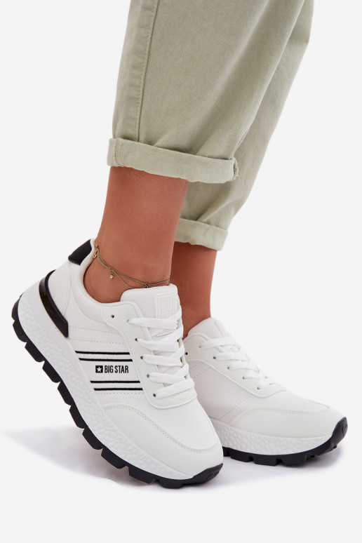 Sneakers modelio batai Moteriškas su platforma Big Star TT274882 Hi-Poly System baltos spalvos