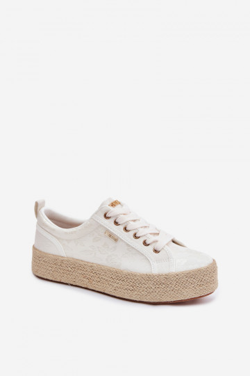 Espadrilės su platforma Big Star TT274346 dramblio kaulo spalvos 2