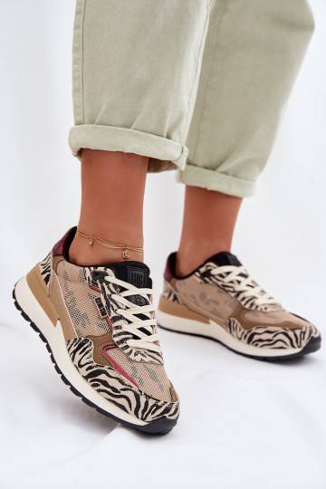 sportiniai bateliai Sneakers modelio batai Moteriškas Raštuotas Big Star TT274333 smėlio spalvos 2