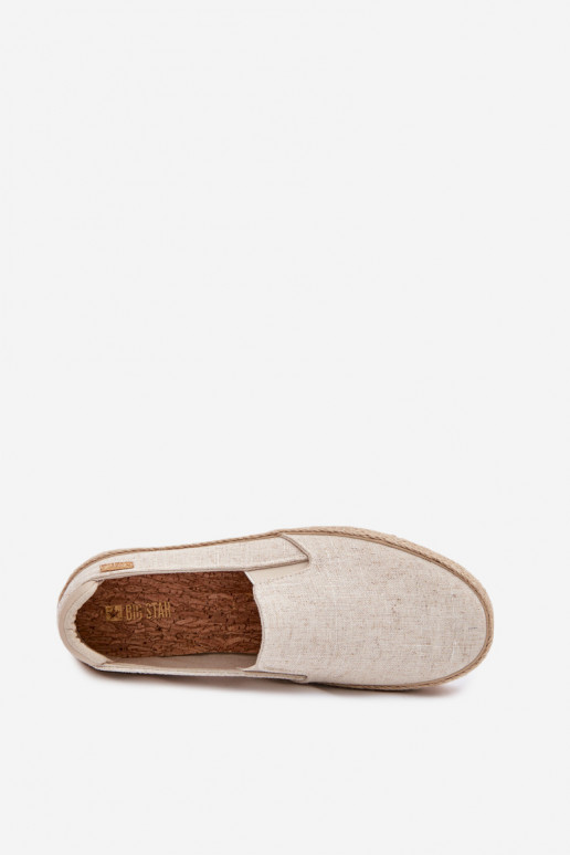 Espadrilės su platforma Big Star TT274089 smėlio spalvos