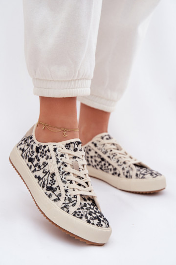 laisvalaikio batai Sportbačiai Moteriškas Big Star TT274842 dramblio kaulo spalvos