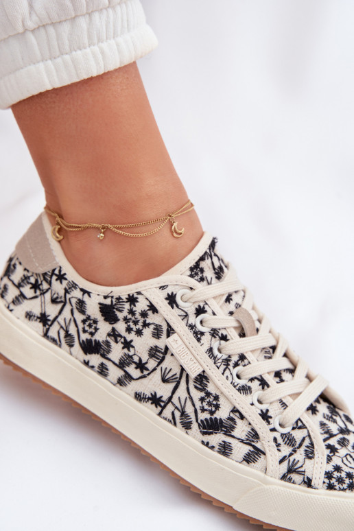 laisvalaikio batai Sportbačiai Moteriškas Big Star TT274842 dramblio kaulo spalvos