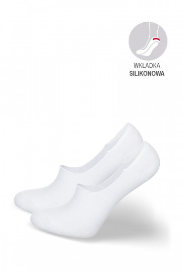 Vyriškos mikropolyesterinės bambuko kojinės baltos spalvos