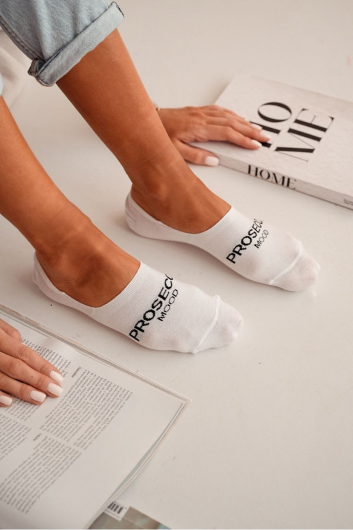 Moteriškos kojinės Microporaštės PROSECCO MOOD baltos spalvos