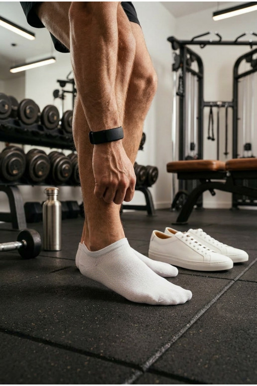 Vyriškos kojinės Stopki ULTRA CIENKIE baltos spalvos