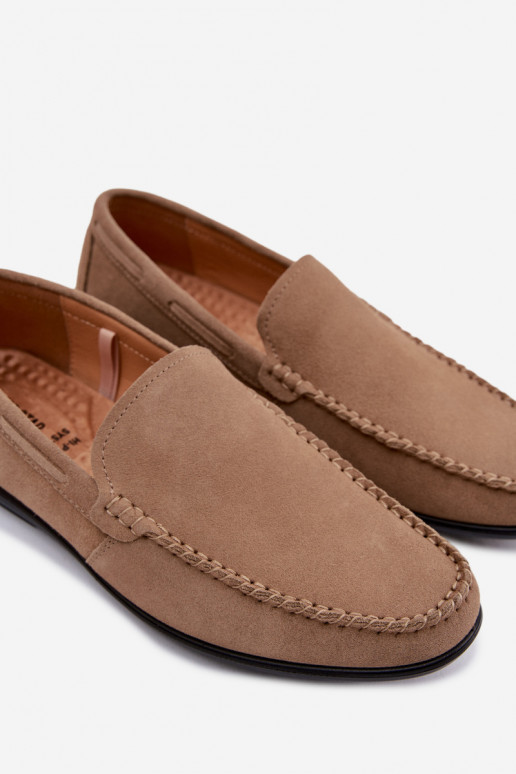 Mokasinai vyramssuĮjungtaturalnego iš zomšosu Big Star TT174201 smėlio spalvos