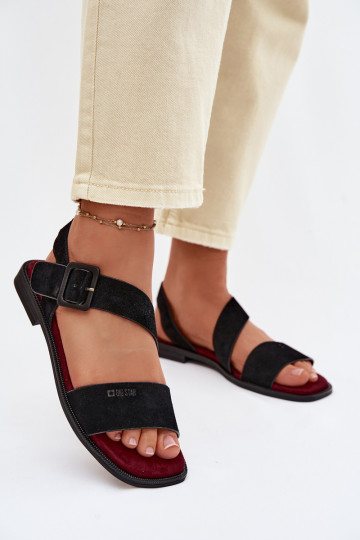 Moteriškos basutės iš zomšos Big Star TT274490 juodos spalvos