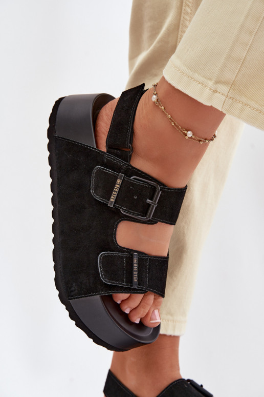 Zomšinės basutės su platforma Big Star TT274237 juodos spalvos