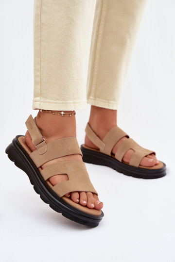 Moteriškos basutės iš zomšos Big Star TT274482 smėlio spalvos 2