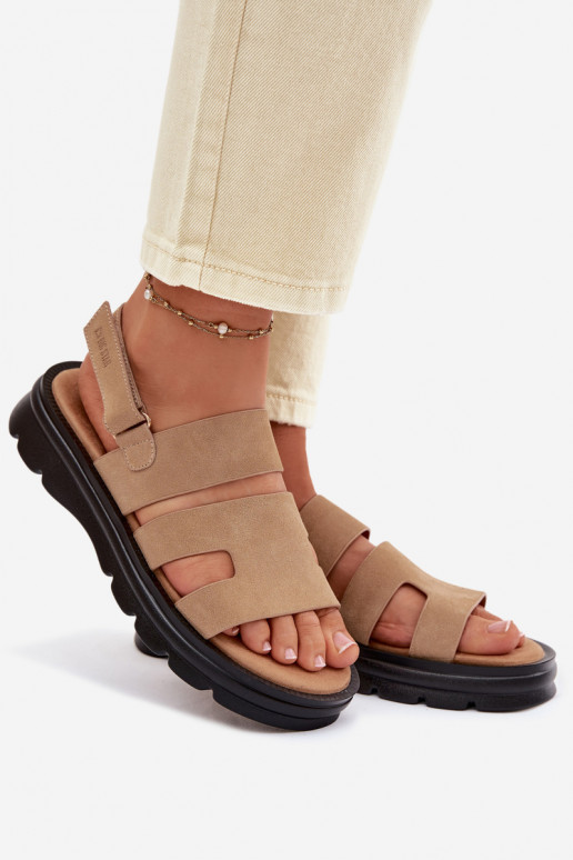 Moteriškos basutės iš zomšos Big Star TT274482 smėlio spalvos