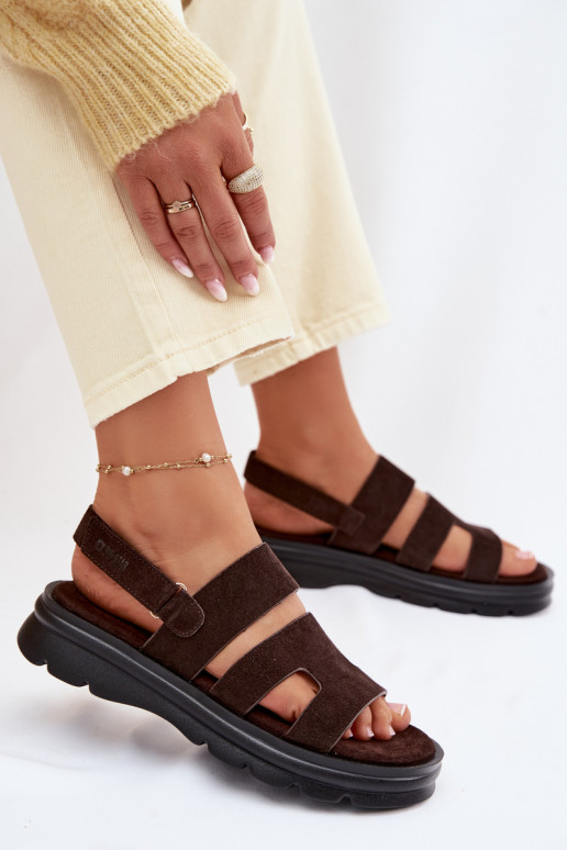 Moteriškos basutės iš zomšos Big Star TT274483 CzekoladoĮe