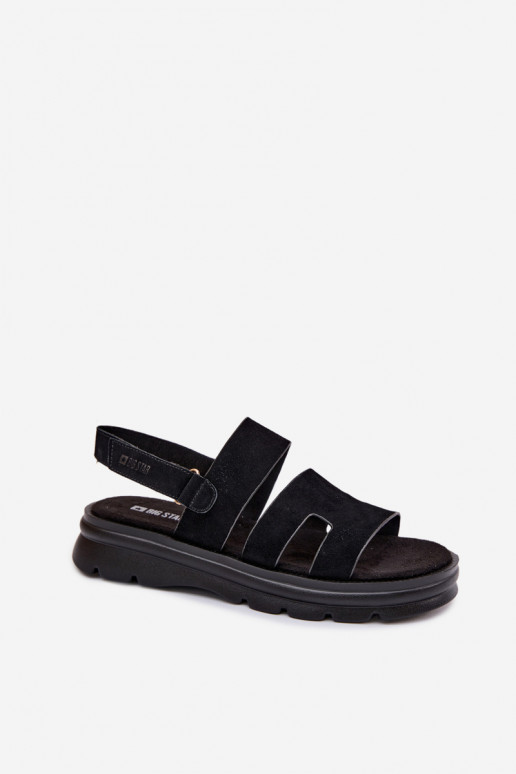 Moteriškos basutės iš zomšos Big Star TT274484 juodos spalvos