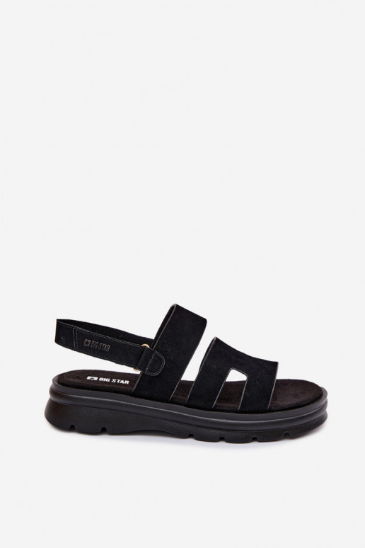 Moteriškos basutės iš zomšos Big Star TT274484 juodos spalvos