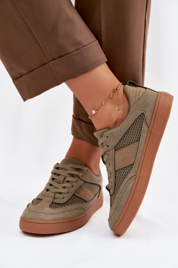 Sneakers modelio batai Moteriškas Big Star TT274761 chaki spalvos