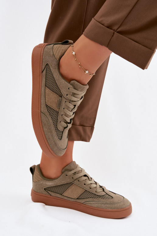 Sneakers modelio batai Moteriškas Big Star TT274761 chaki spalvos