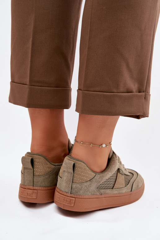 Sneakers modelio batai Moteriškas Big Star TT274761 chaki spalvos