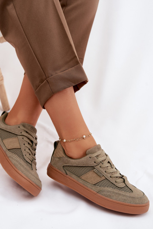 Sneakers modelio batai Moteriškas Big Star TT274761 chaki spalvos