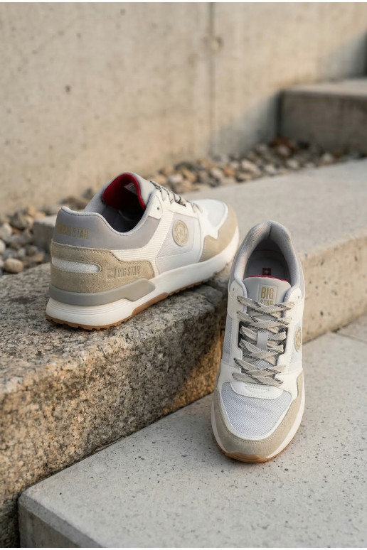 Sneakers modelio batai vyrams su platforma Big Star TT174032 Baltos-mėlynos spalvos