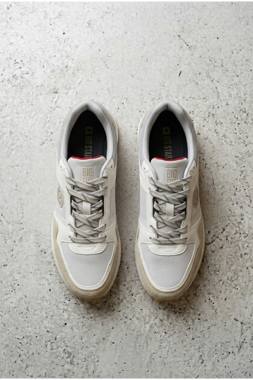 Sneakers modelio batai vyrams su platforma Big Star TT174032 Baltos-mėlynos spalvos