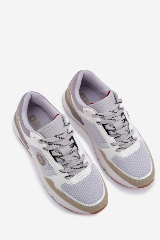 Sneakers modelio batai vyrams su platforma Big Star TT174032 Baltos-mėlynos spalvos