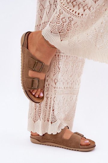 Moteriškos šlepetės Prevencinė Inblu AA000068 rudos spalvos