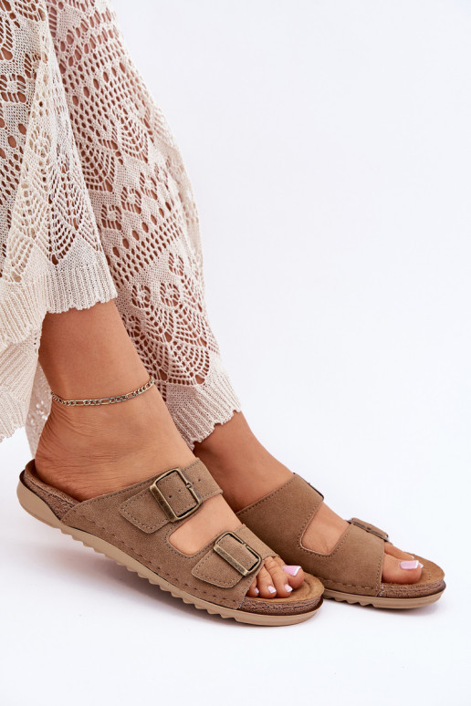 Moteriškos šlepetės Prevencinė Inblu AA000068 rudos spalvos