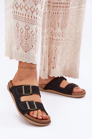 Moteriškos šlepetės Prevencinė Inblu AA000068 juodos spalvos 2