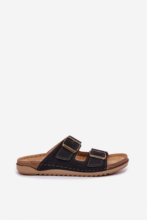 Moteriškos šlepetės Prevencinė Inblu AA000068 juodos spalvos