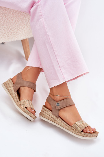 Moteriškos basutės su platforma Inblu RV000014 smėlio spalvos